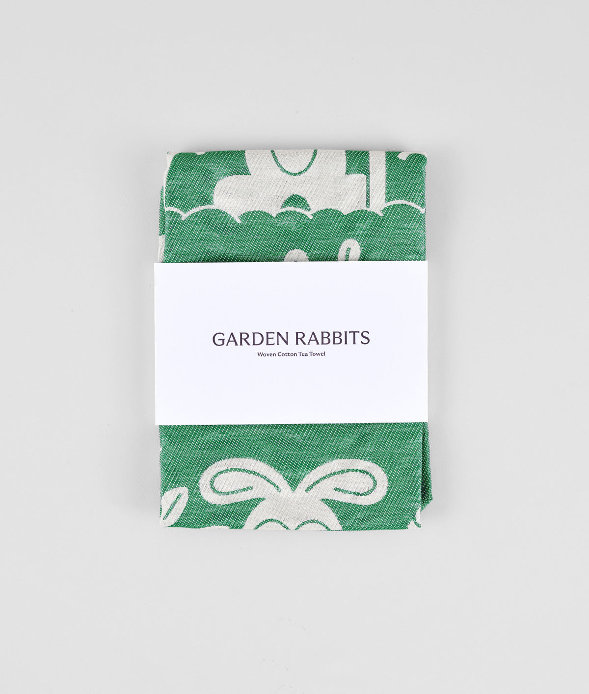 Tea Towels by Wrap Magazine tea towel Wrap Magazine Garden Rabbits: Green