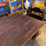1970's Brutalist Knotty Pine Dining Set