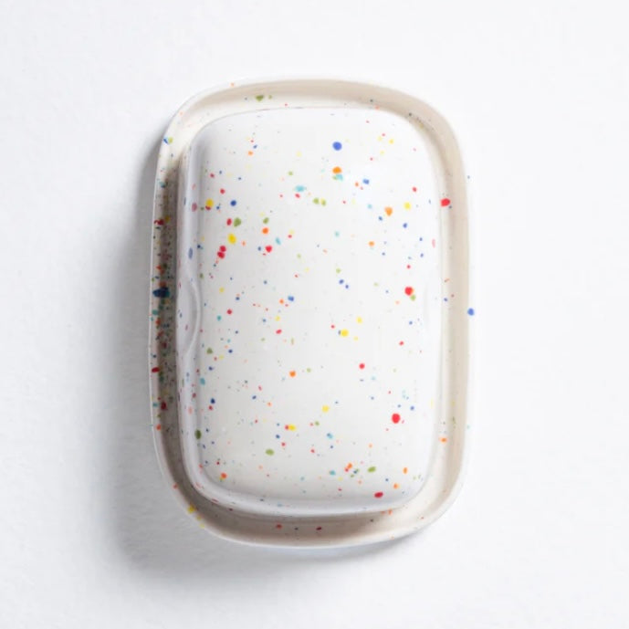 Speckled Ceramic Butter Dish by Egg Back Home butter dish egg back home