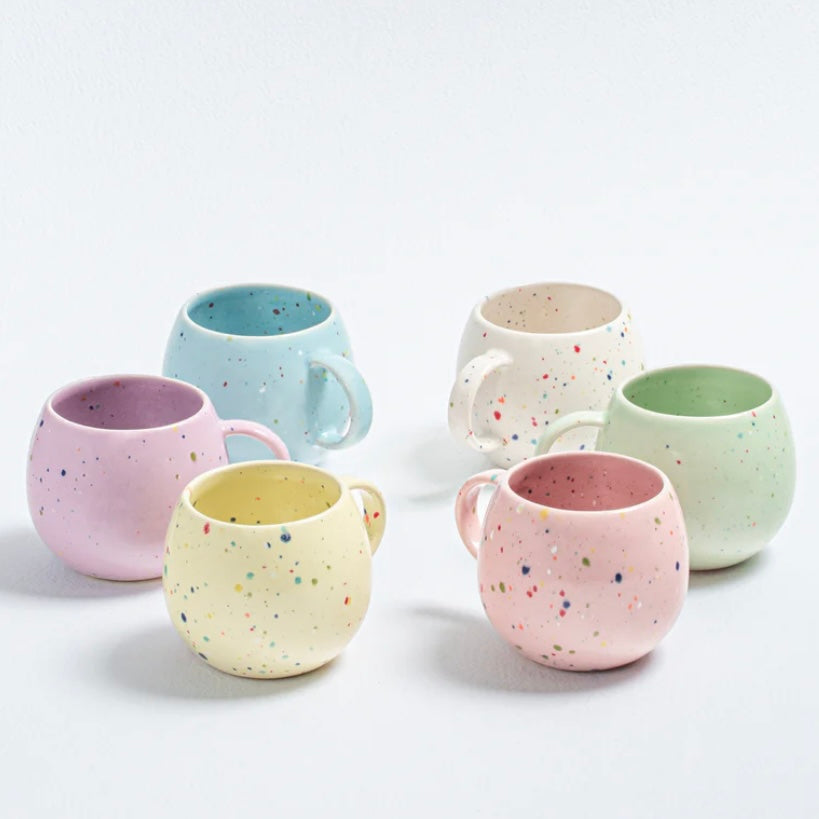 Speckled Ceramic Ball Mugs by Egg Back Home - 250 ml Mugs egg back home