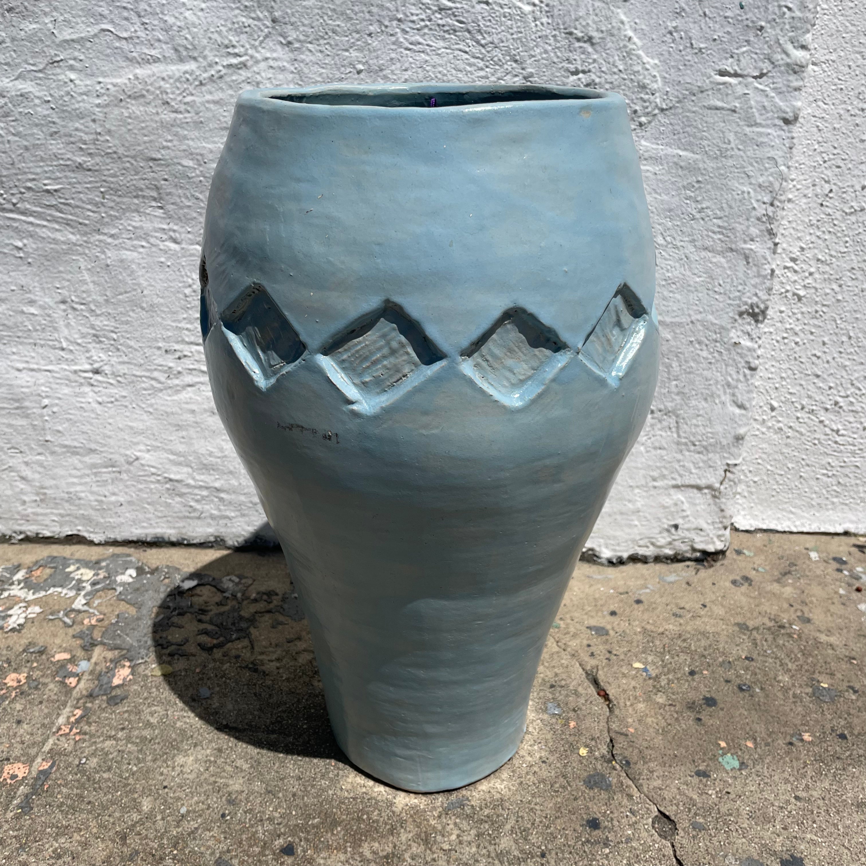 1970’s Studio Pottery Diamond Vase CANDID HOME