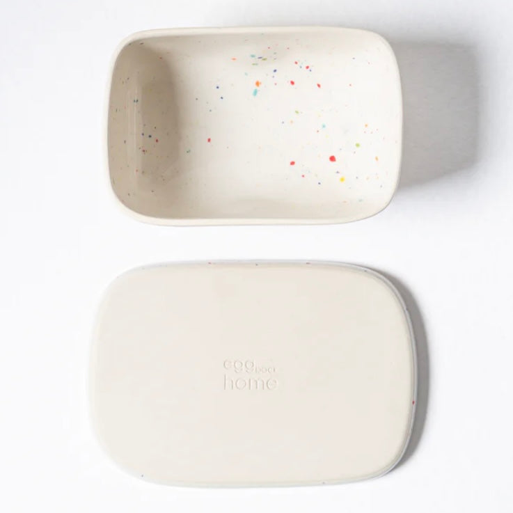 Speckled Ceramic Butter Dish by Egg Back Home butter dish egg back home