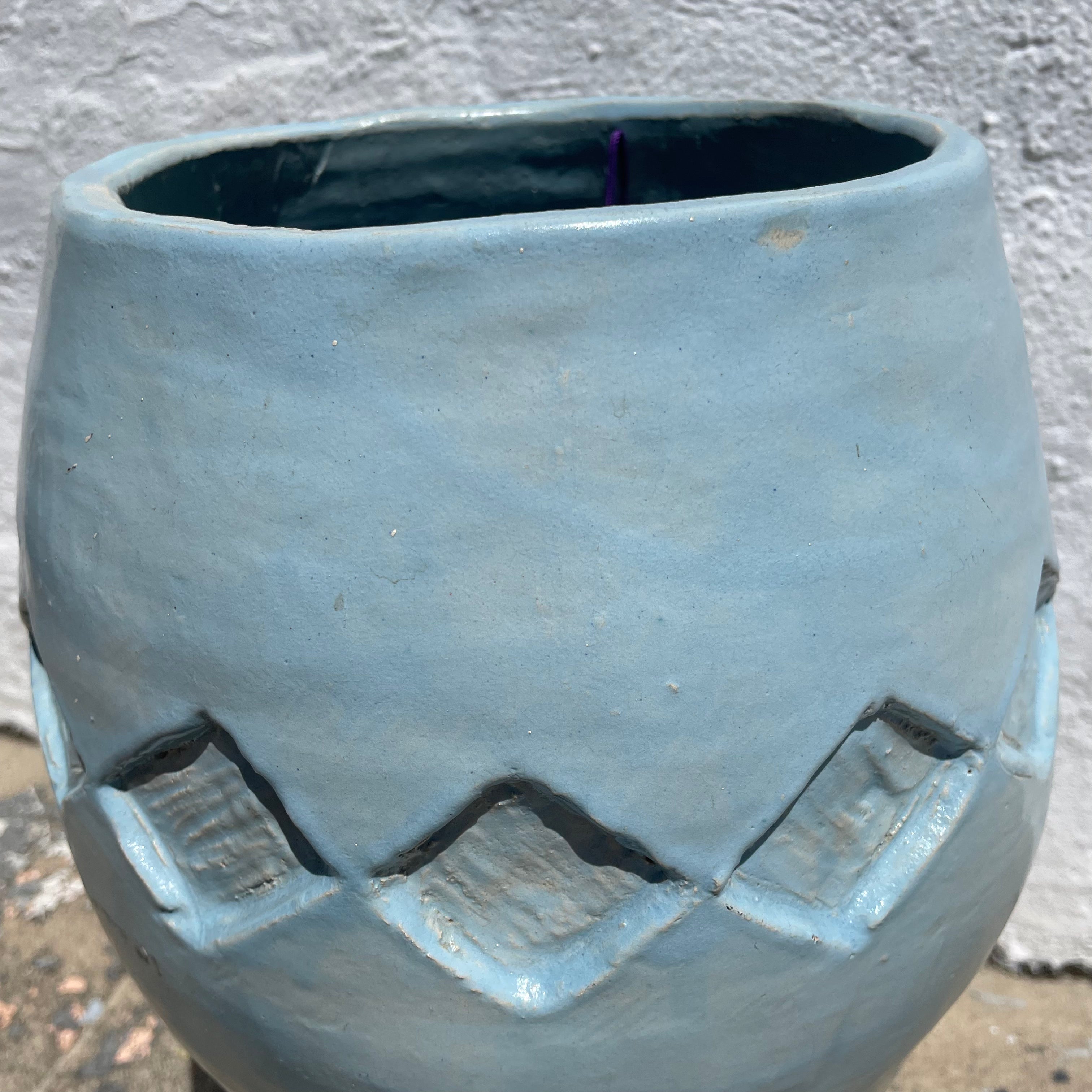 1970’s Studio Pottery Diamond Vase CANDID HOME