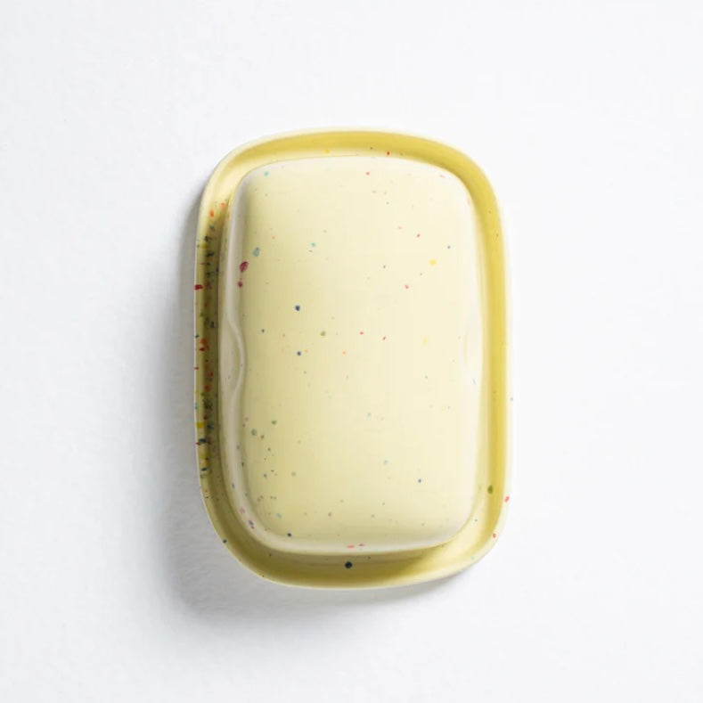 Speckled Ceramic Butter Dish by Egg Back Home butter dish egg back home