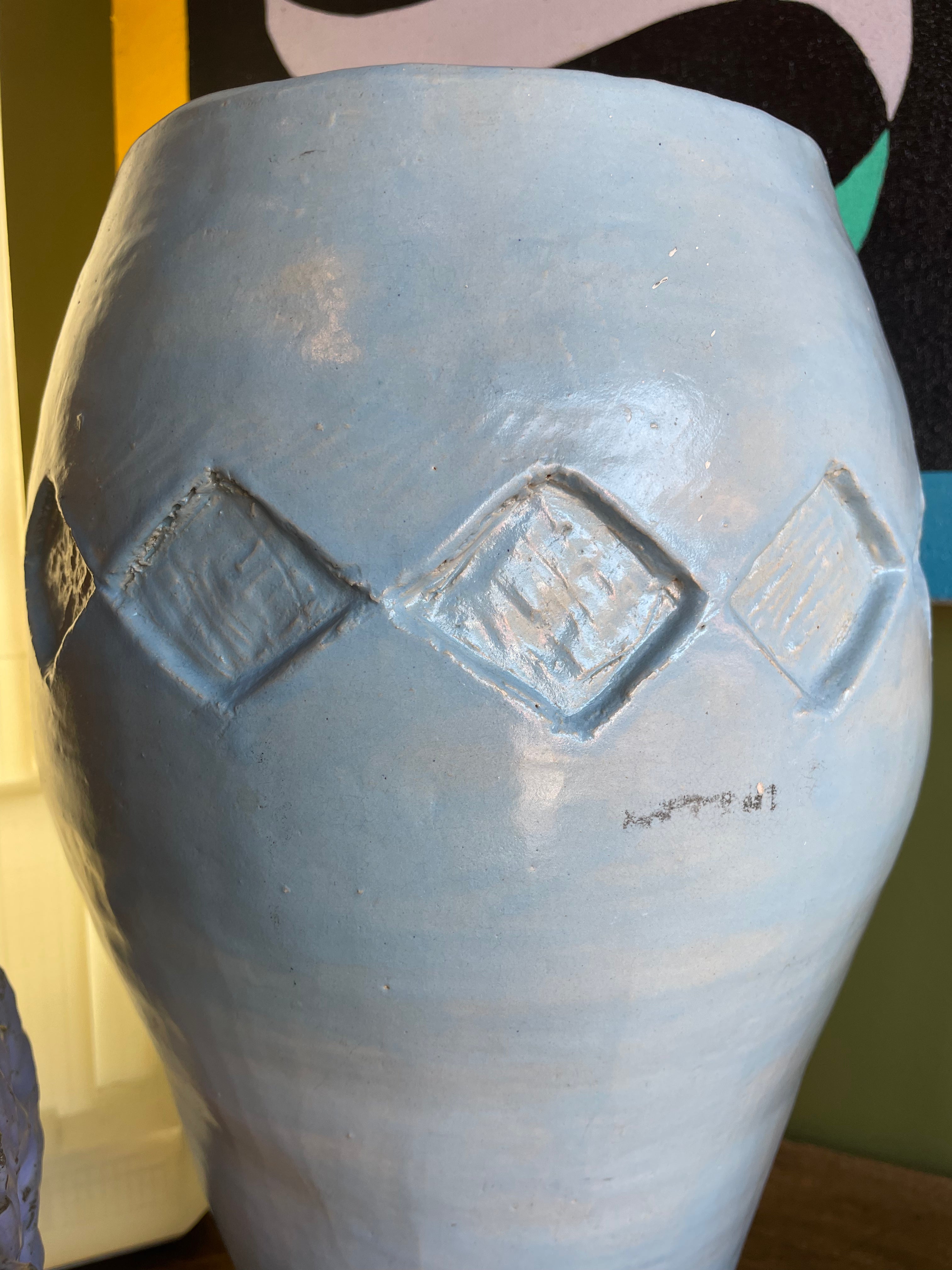 1970’s Studio Pottery Diamond Vase CANDID HOME