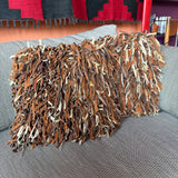 Vintage Leather Shag Pillow - 2 Available Throw Pillows CANDID HOME