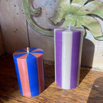 Stripe Pillar Candle by Yod and Co Candles yod and co