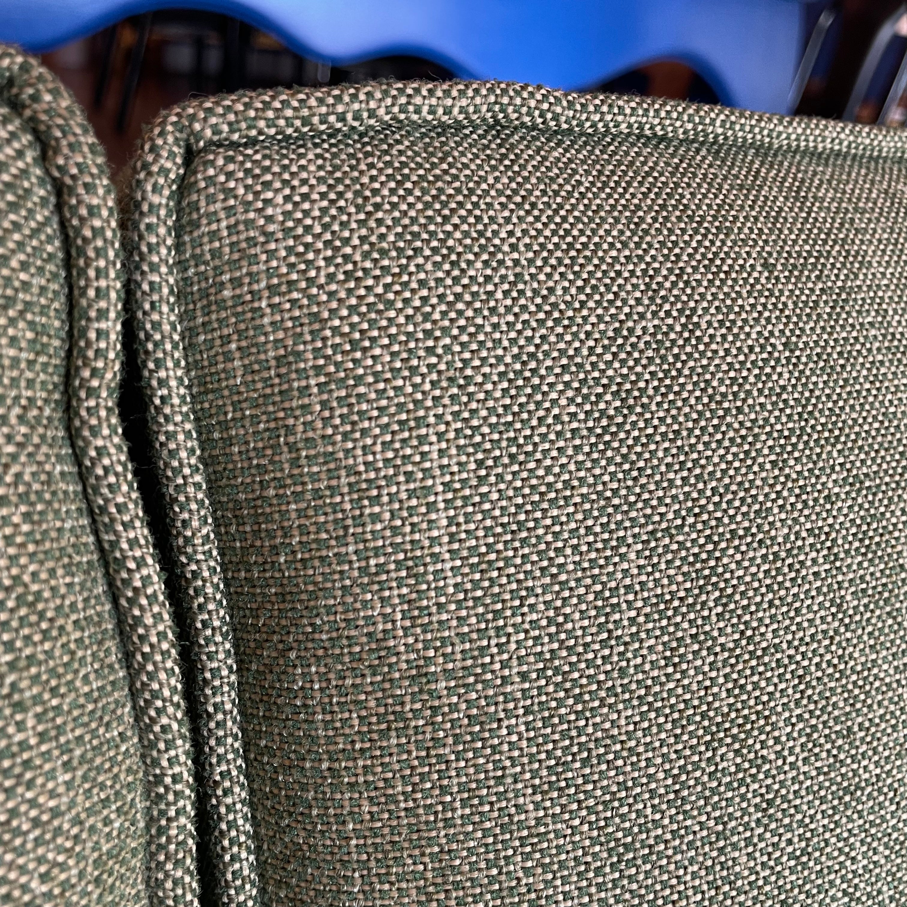 Mid-century Green Tweed Loveseat - 56" L Sofa CANDID HOME