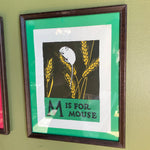 MCM Vintage Alphabet Art by C.B. Falls Artwork CANDID HOME mouse