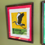 MCM Vintage Alphabet Art by C.B. Falls Artwork CANDID HOME ibis