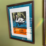 MCM Vintage Alphabet Art by C.B. Falls Artwork CANDID HOME swan