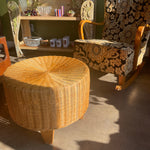 Vintage Ikea Rattan Footstool ottoman CANDID HOME