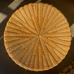 Vintage Ikea Rattan Footstool ottoman CANDID HOME