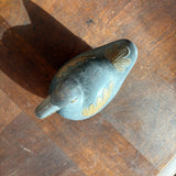 Vintage Pewter and Brass Duck Trinket Box