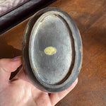 Vintage Pewter and Brass Duck Trinket Box styling object CANDID HOME