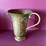 Vintage Brass Abstract Etched Vase Vases CANDID HOME