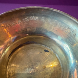 Vintage Brass Abstract Etched Vase