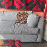 Vintage Leather Shag Pillow