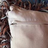 Vintage Leather Shag Pillow