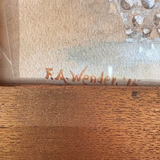 Antique Framed Still Life by F.A. Wender - 13.75" x 10.75