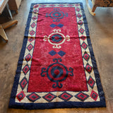 Early 1900's American Rag Rug - 36" x 70" CANDID HOME
