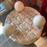 1980's Mactan Stone Side Table Tables CANDID HOME