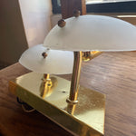 1950's Vintage Brass + Glass Leaf Sconces - A Pair sconces CANDID HOME