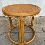 1970's Caned Bamboo Side Table Side Table CANDID HOME