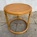 1970's Caned Bamboo Side Table Side Table CANDID HOME