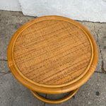 1970's Caned Bamboo Side Table Side Table CANDID HOME