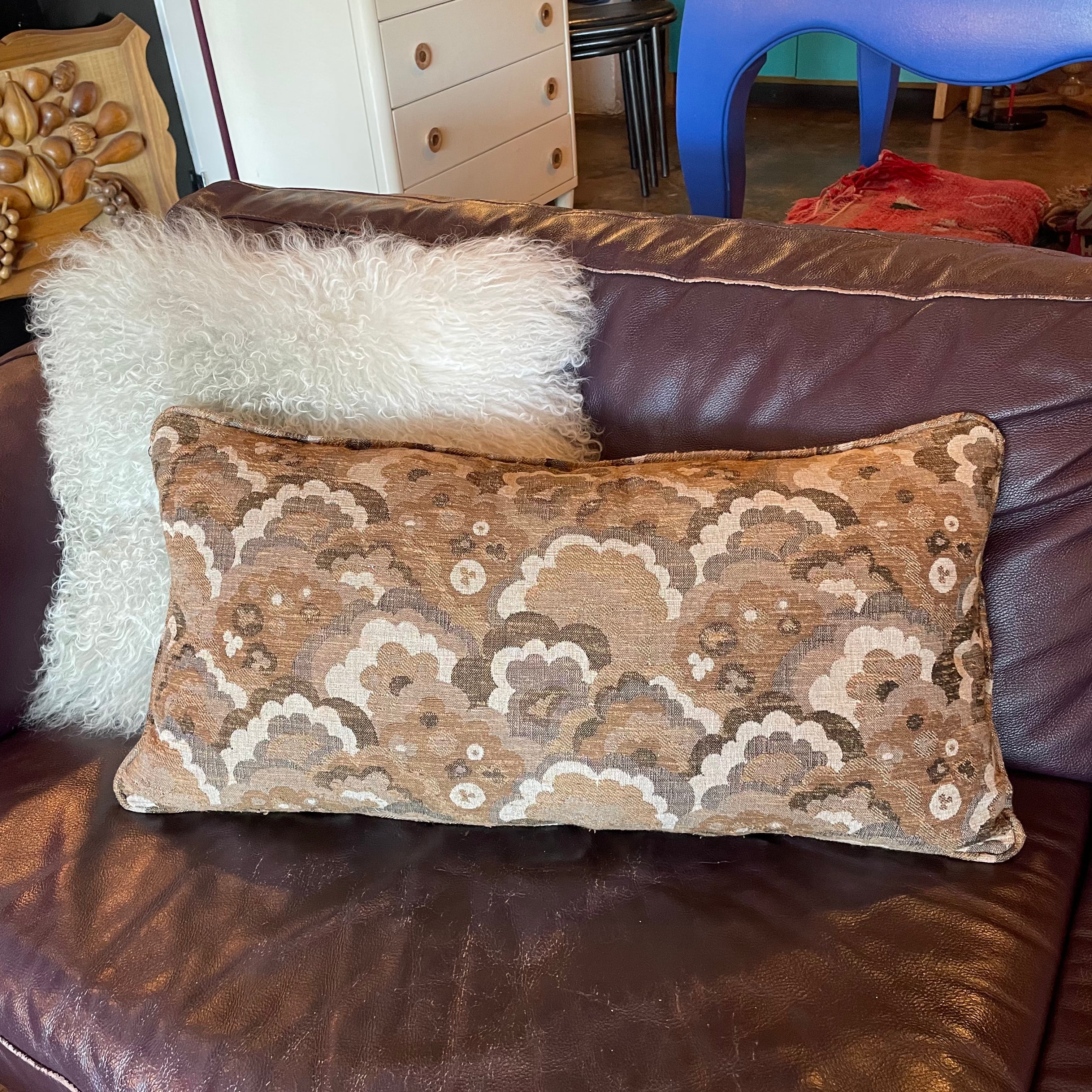 1970's Reworked Bolster Pillow by Candid Home - 14" x 28 Pillows CANDID HOME