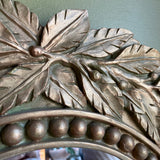 Vintage Carved Wooden Leaf Mirror