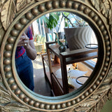 Vintage Carved Wooden Leaf Mirror
