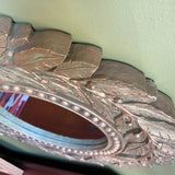 Vintage Carved Wooden Leaf Mirror