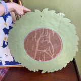Vintage Carved Wooden Leaf Mirror