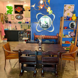 1970's Brutalist Knotty Pine Dining Set