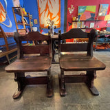 1970's Brutalist Knotty Pine Dining Set