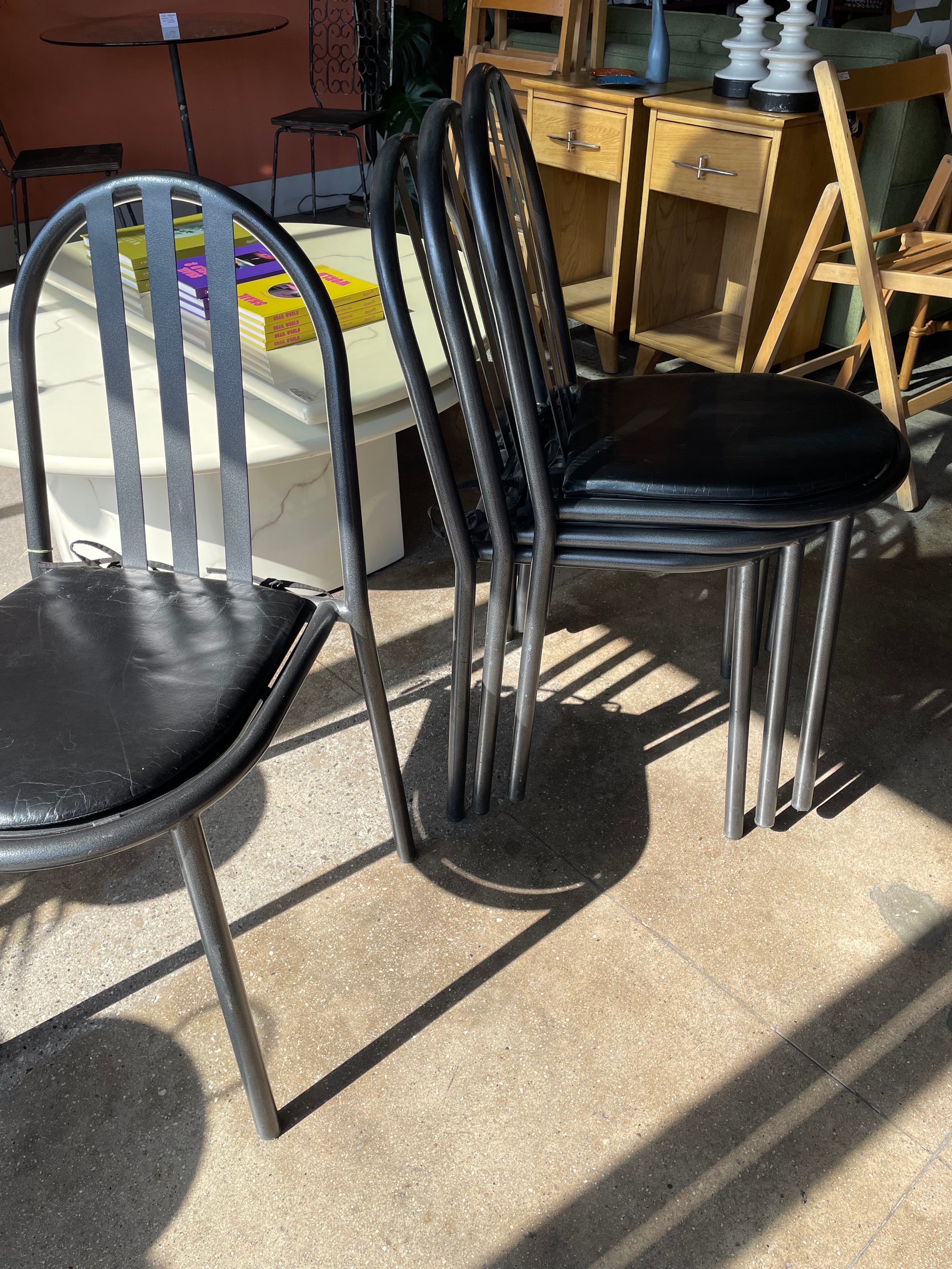 80's Stackable Metal Chairs by Robert Mallet Stevens - Price for Each Chairs CANDID HOME