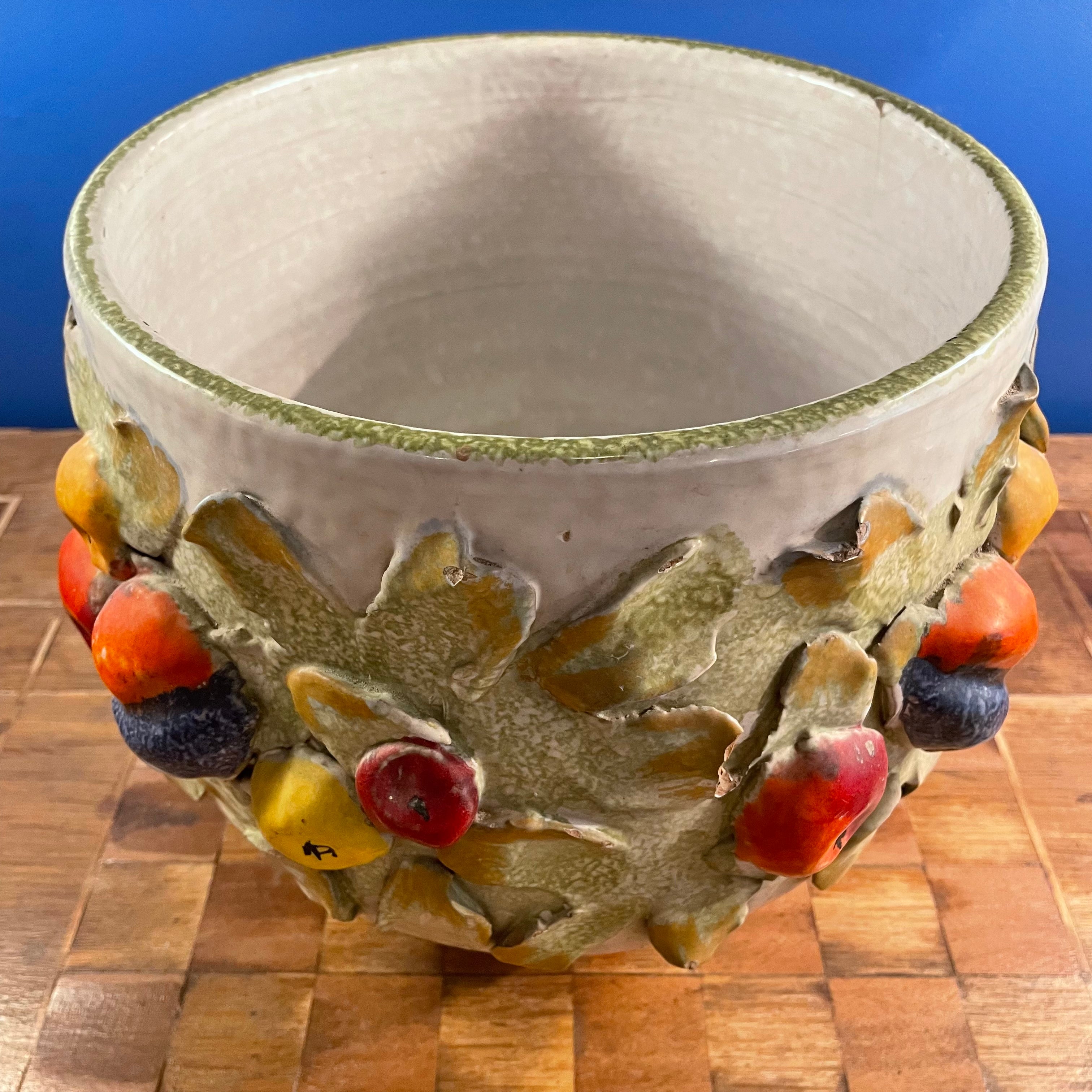 Mid-century Italian Majolica Fruit Planter planter CANDID HOME