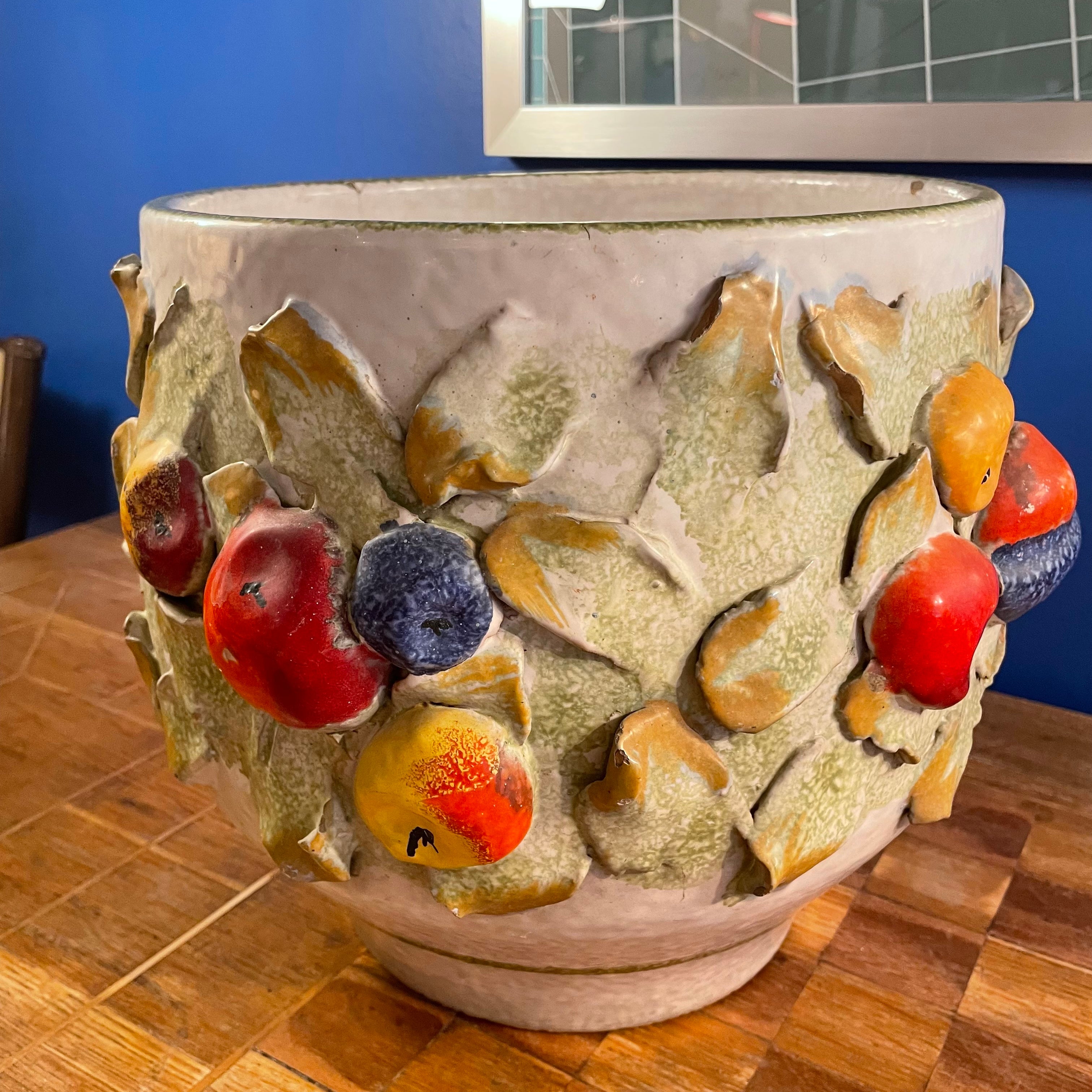 Mid-century Italian Majolica Fruit Planter planter CANDID HOME