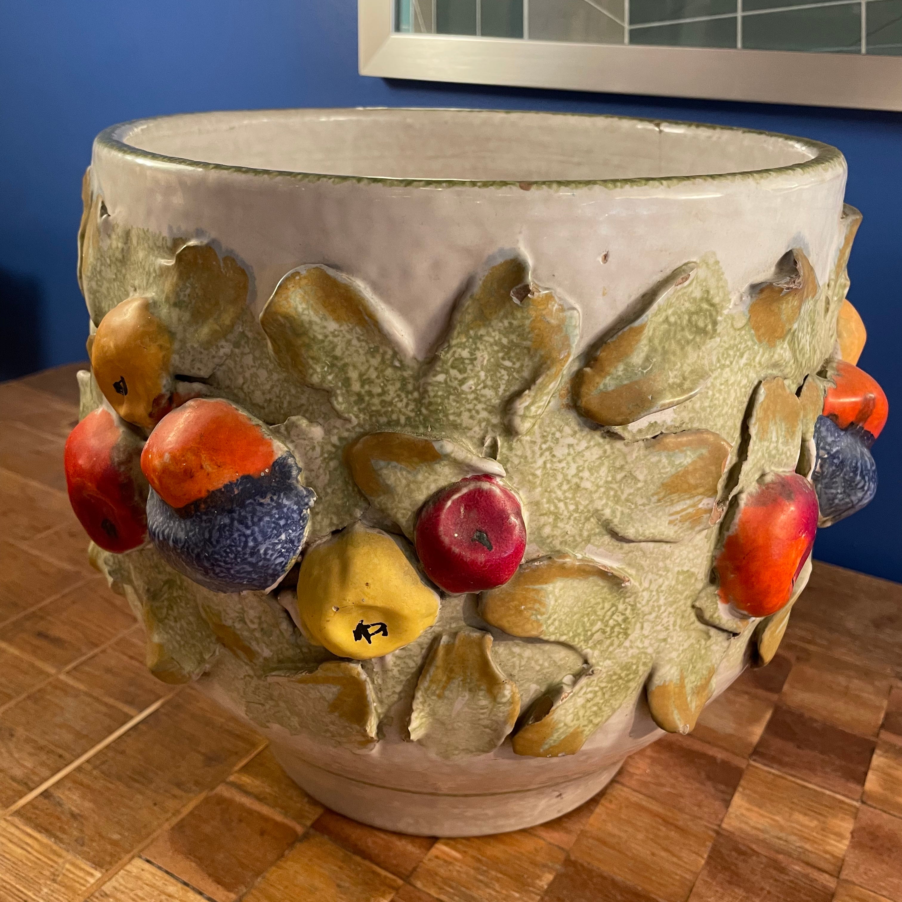 Mid-century Italian Majolica Fruit Planter planter CANDID HOME