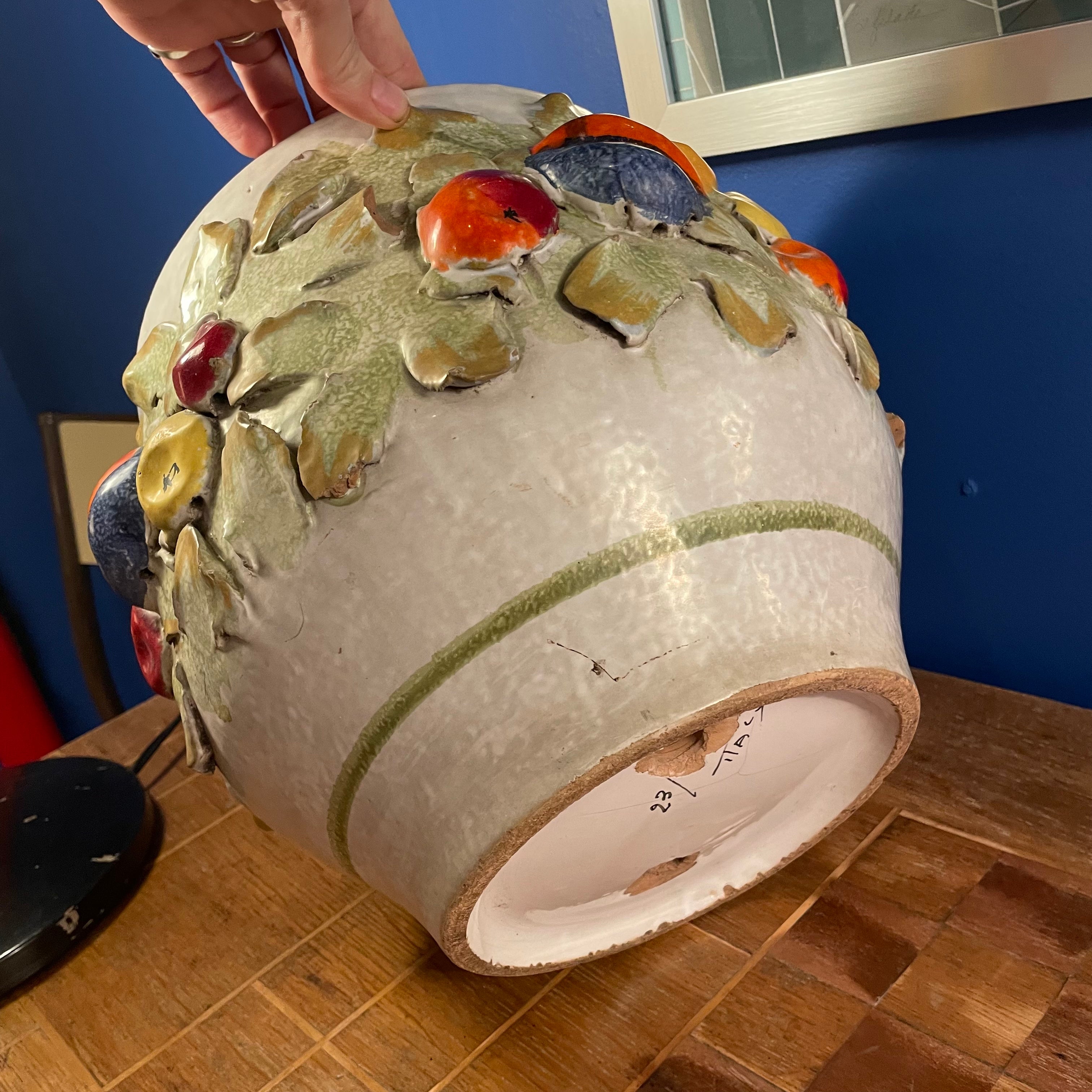 Mid-century Italian Majolica Fruit Planter planter CANDID HOME