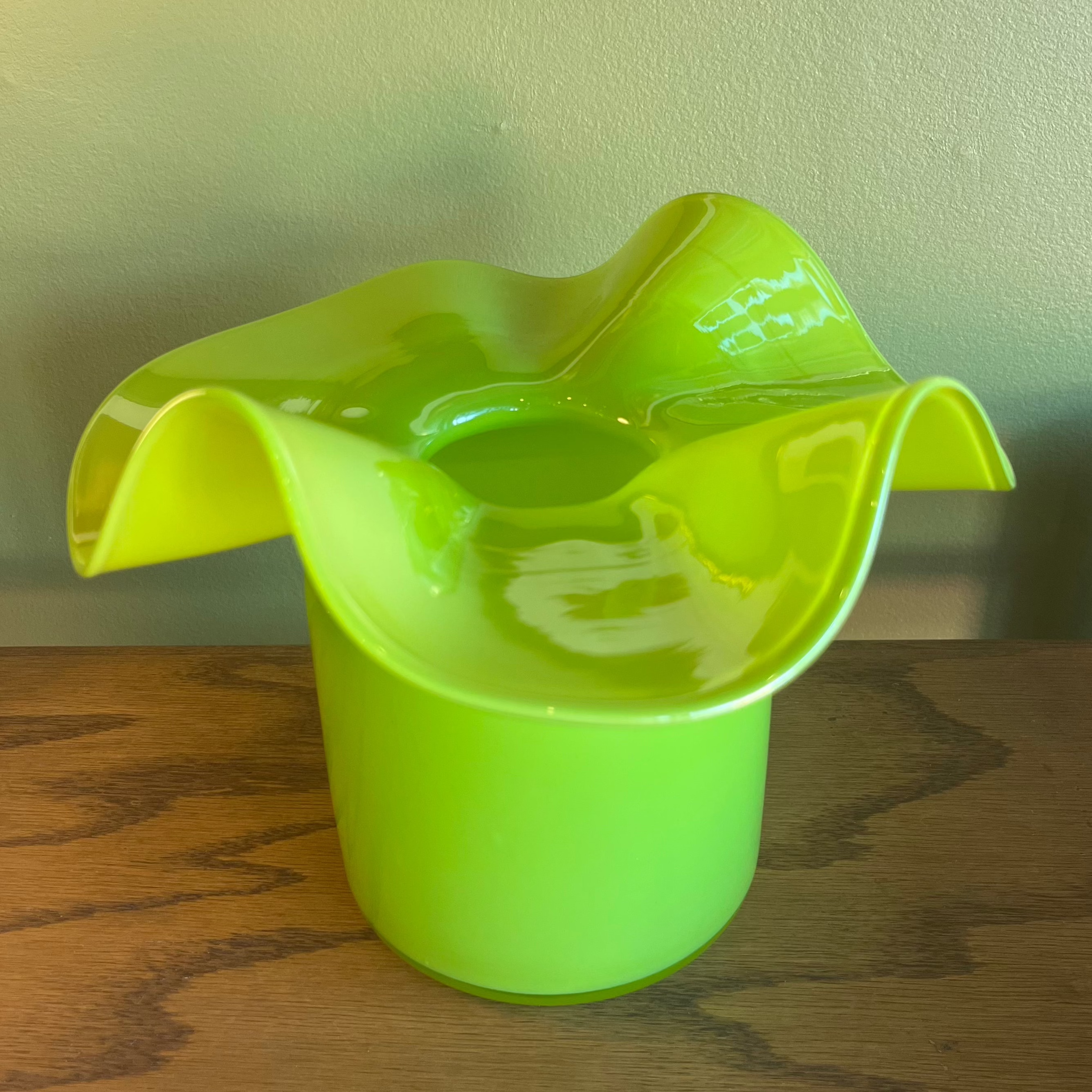 Ruffle Bud Vases by Terra Glassworks Vases Terra Glassworks Large Lime Green