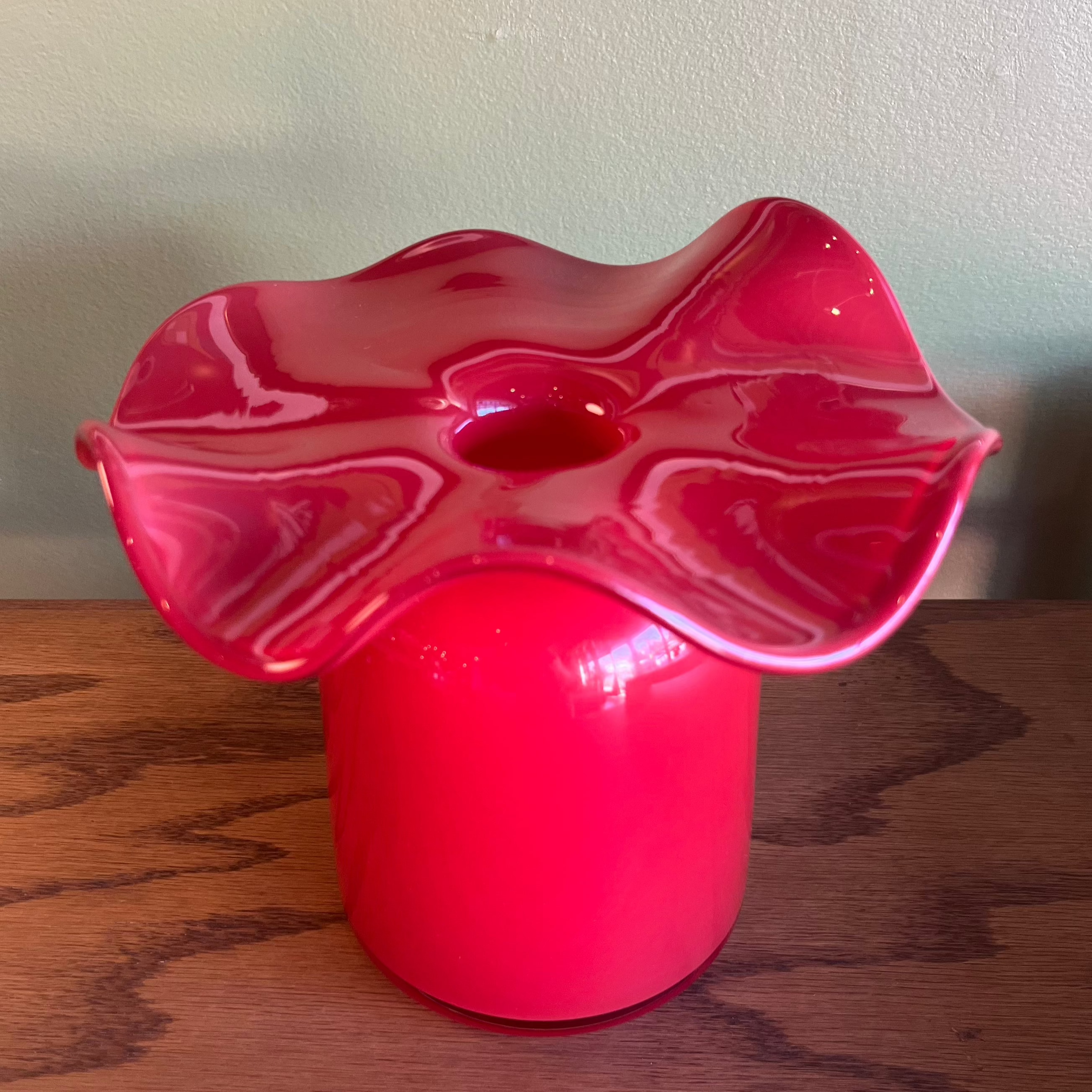 Ruffle Bud Vases by Terra Glassworks Vases Terra Glassworks Large Ruby Red