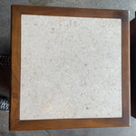 1960's Vintage Travertine + Walnut "Perceptions" Nightstands by Lane Nightstand Candid Home