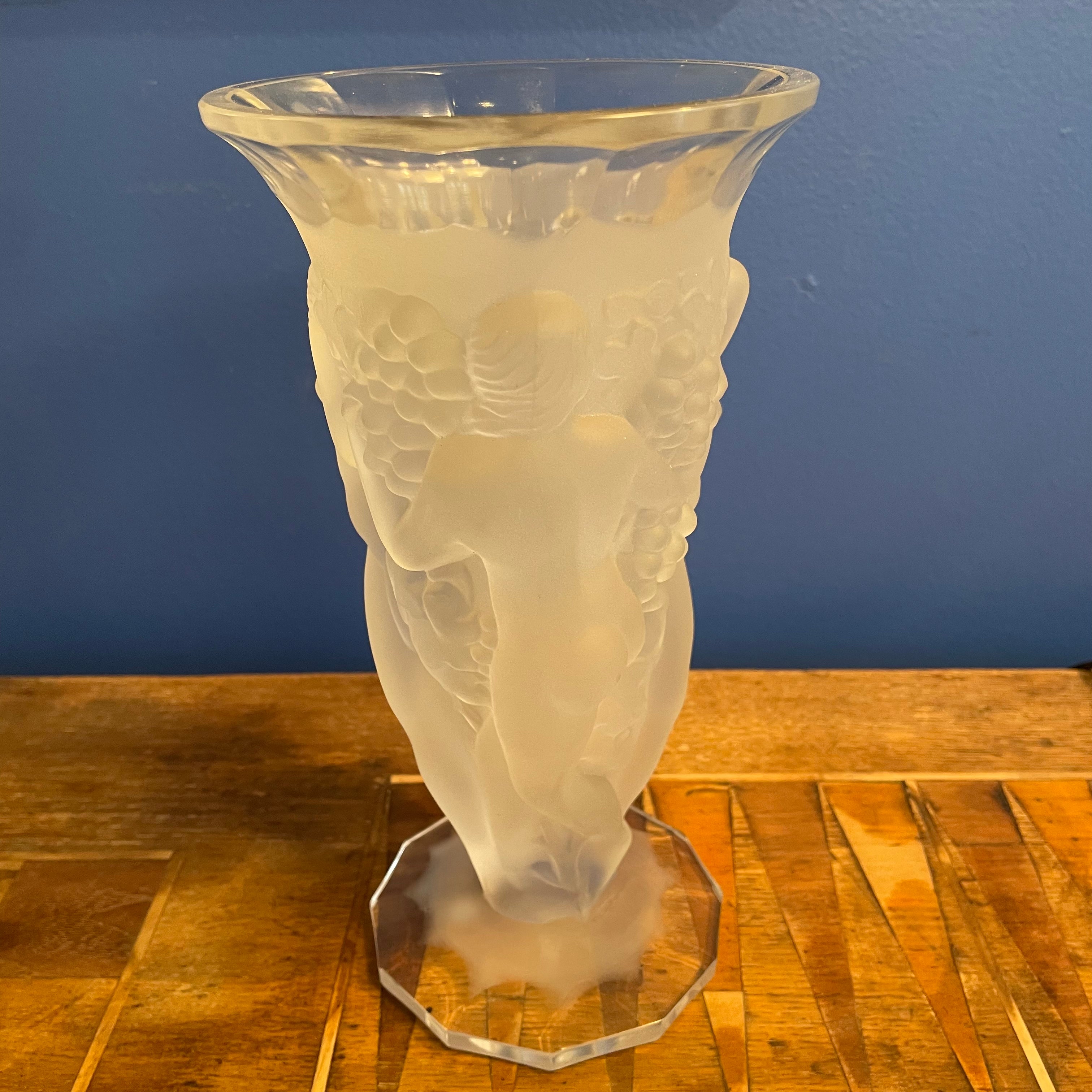 1930's Vintage Bohemian Crystal Vase by Desna vase CANDID HOME