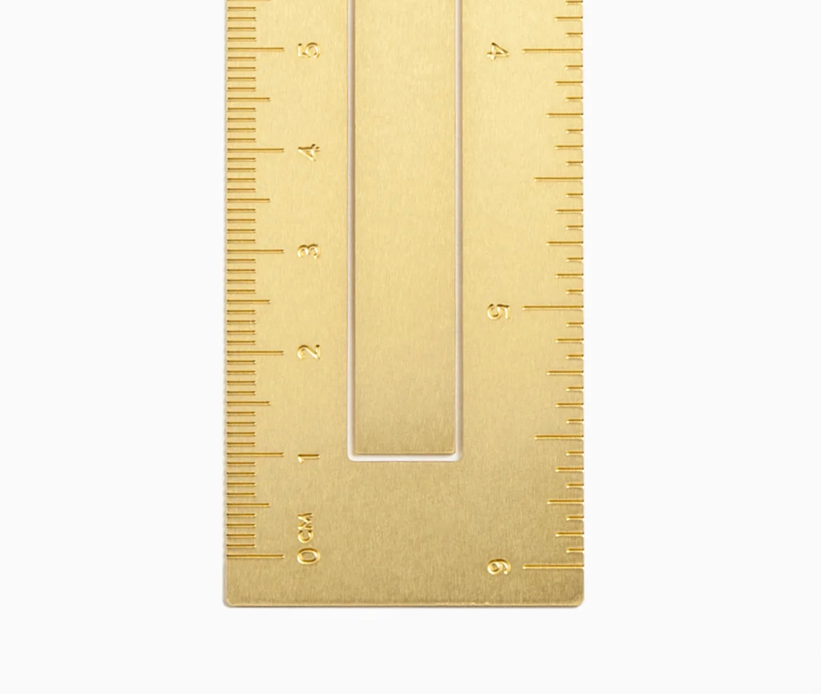 Brass Ruler Bookmark by Poketo bookmark POKETO