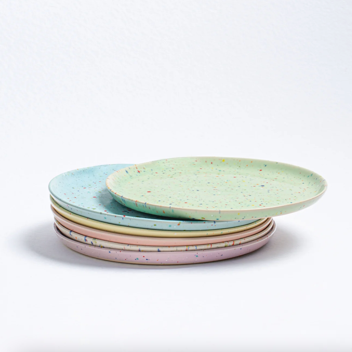 Speckled Ceramic Plates by Egg Back Home - Bread, Salad + Dinner Sizes plates egg back home
