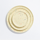 Speckled Ceramic Plates by Egg Back Home - Bread, Salad + Dinner Sizes plates egg back home Yellow Bread 6.5"
