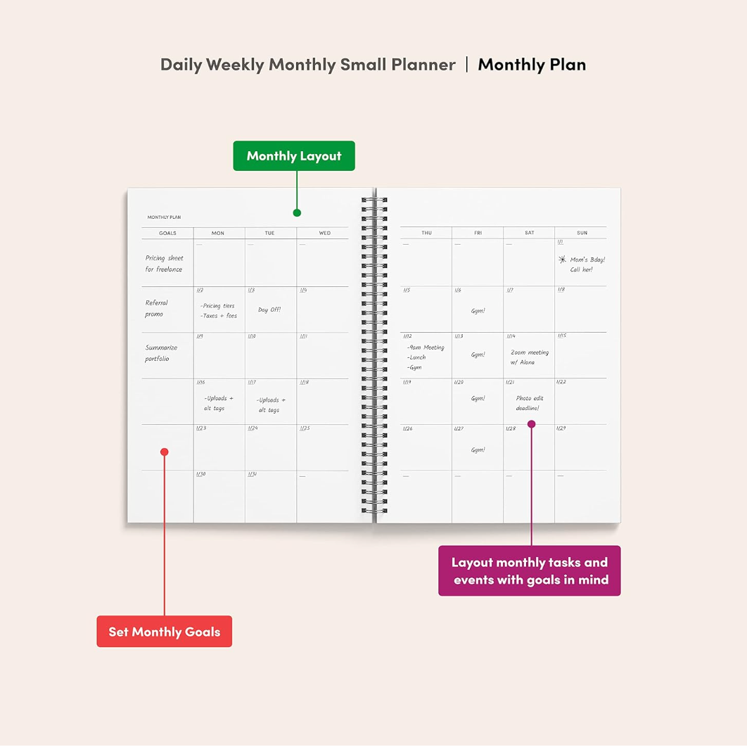 Daily / Weekly / Monthly Planner by Poketo Calendars, Organizers & Planners POKETO